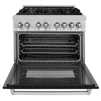 Z Line ZLINE RASSNBR36 36 Inch DuraSnow Stainless Steel Dual Fuel Freestanding Range, i — thumbnail 5