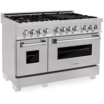 Z Line ZLINE RASSNBR48 48 Inch DuraSnow Stainless Steel Dual Fuel Freestanding Range, i — thumbnail 20