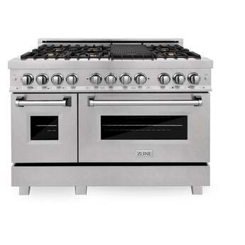 Z Line ZLINE RASSNBR48 48 Inch DuraSnow Stainless Steel Dual Fuel Freestanding Range, i — thumbnail 29