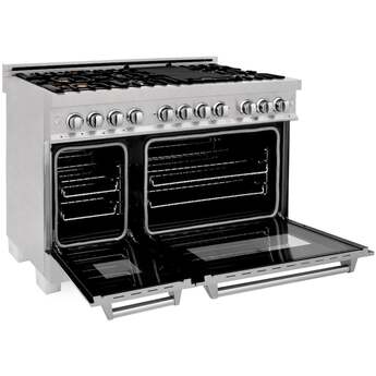 Z Line ZLINE RASSNBR48 48 Inch DuraSnow Stainless Steel Dual Fuel Freestanding Range, i — thumbnail 36