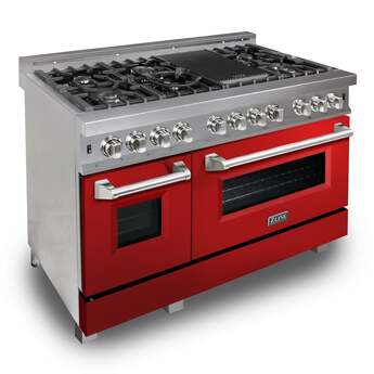 Z Line ZLINE RASSNBR48 48 Inch DuraSnow Stainless Steel Dual Fuel Freestanding Range, i — thumbnail 38