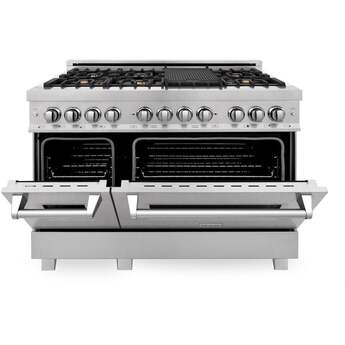 Z Line ZLINE RASSNBR48 48 Inch DuraSnow Stainless Steel Dual Fuel Freestanding Range, i — thumbnail 41