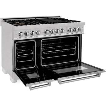 Z Line ZLINE RASSNBR48 48 Inch DuraSnow Stainless Steel Dual Fuel Freestanding Range, i — thumbnail 43