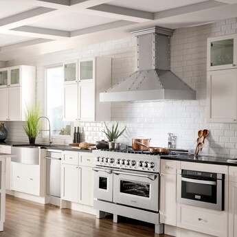 Z Line ZLINE RASSNBR48 48 Inch DuraSnow Stainless Steel Dual Fuel Freestanding Range, i — thumbnail 48