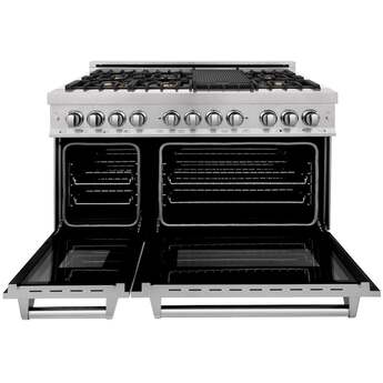 Z Line ZLINE RASSNBR48 48 Inch DuraSnow Stainless Steel Dual Fuel Freestanding Range, i — thumbnail 50