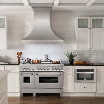 Z Line ZLINE RASSNBR48 48 Inch DuraSnow Stainless Steel Dual Fuel Freestanding Range, i — thumbnail 9