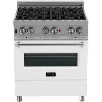Z Line ZLINE RASWM30 30 Inch White Matte Gas  Freestanding Range