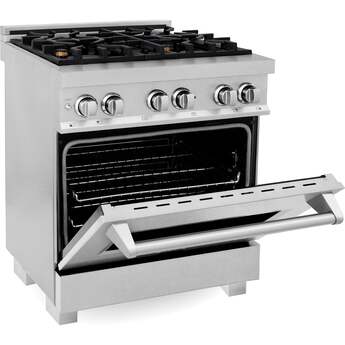Z Line ZLINE RASWM30 30 Inch White Matte Gas  Freestanding Range — thumbnail 2