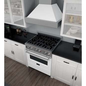 Z Line ZLINE RASWM30 30 Inch White Matte Gas  Freestanding Range — thumbnail 22