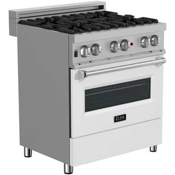 Z Line ZLINE RASWM30 30 Inch White Matte Gas  Freestanding Range — thumbnail 27