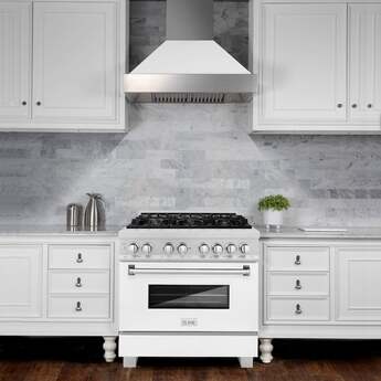 Z Line ZLINE RASWM36 36 Inch White Matte Gas Convection Freestanding Range — thumbnail 20