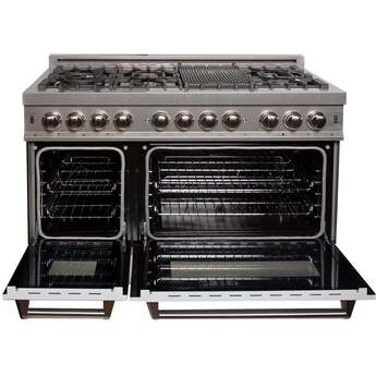 Z Line ZLINE RASWM48 48 Inch White Matte Dual Fuel Double Oven Freestanding Range — thumbnail 14