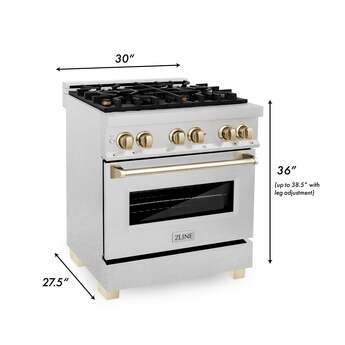 Z Line ZLINE RASZSN30MB Autograph Edition Series 30 Inch Natural Gas, Dual Fuel Freesta — thumbnail 3