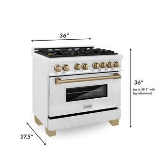 Z Line ZLINE RASZSN36MB Autograph Edition Series 36 Inch Natural Gas, Dual Fuel Freesta — thumbnail 14