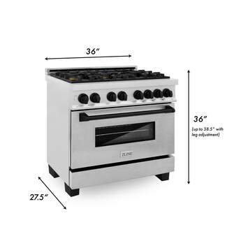 Z Line ZLINE RASZSN36MB Autograph Edition Series 36 Inch Natural Gas, Dual Fuel Freesta — thumbnail 6