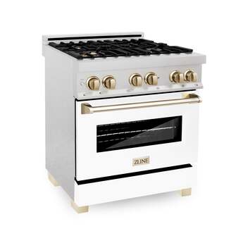 Z Line ZLINE RASZWM30G Autograph Edition Series 30 Inch Natural Gas, Dual Fuel Freestan