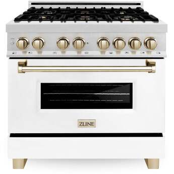 Z Line ZLINE RASZWM36G Autograph Edition Series 36 Inch Natural Gas, Dual Fuel Freestan