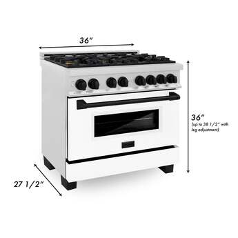Z Line ZLINE RASZWM36MB Autograph Edition Series 36 Inch Natural Gas, Dual Fuel Freesta — thumbnail 6