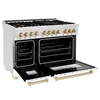 Z Line ZLINE RASZWM48CB Autograph Edition Series 48 Inch Natural Gas, Dual Fuel Double