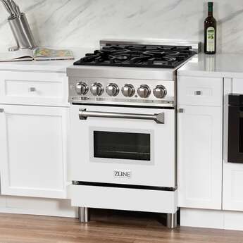 Z Line ZLINE RAWM24 24 Inch Dual Fuel Natural Gas Freestanding Range, in White Matte — thumbnail 18