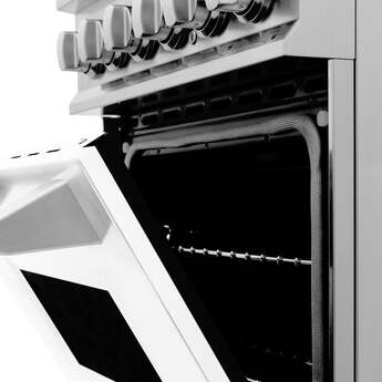 Z Line ZLINE RAWM24 24 Inch Dual Fuel Natural Gas Freestanding Range, in White Matte — thumbnail 2