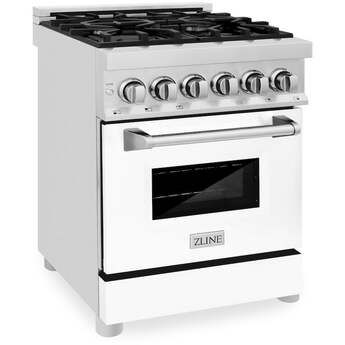 Z Line ZLINE RAWM24 24 Inch Dual Fuel Natural Gas Freestanding Range, in White Matte — thumbnail 29