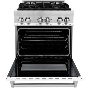 Z Line ZLINE RAWM30 30 Inch White Matte Dual Fuel Convection Freestanding Range — thumbnail 11