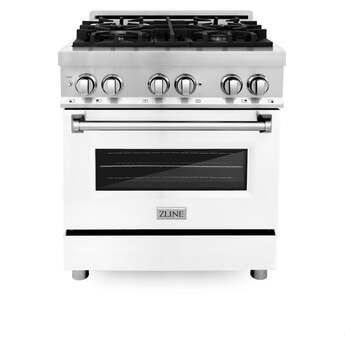 Z Line ZLINE RAWM30 30 Inch White Matte Dual Fuel Convection Freestanding Range — thumbnail 13