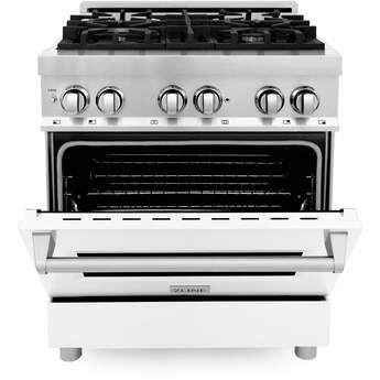 Z Line ZLINE RAWM30 30 Inch White Matte Dual Fuel Convection Freestanding Range — thumbnail 18