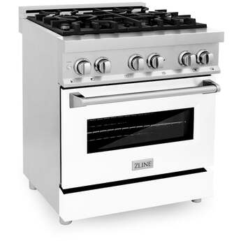Z Line ZLINE RAWM30 30 Inch White Matte Dual Fuel Convection Freestanding Range — thumbnail 20
