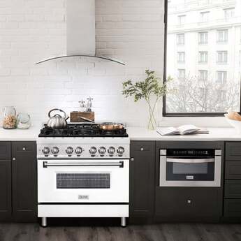Z Line ZLINE RAWM36 36 Inch White Matte Dual Fuel Convection Freestanding Range — thumbnail 17
