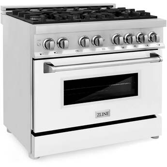Z Line ZLINE RAWM36 36 Inch White Matte Dual Fuel Convection Freestanding Range — thumbnail 21