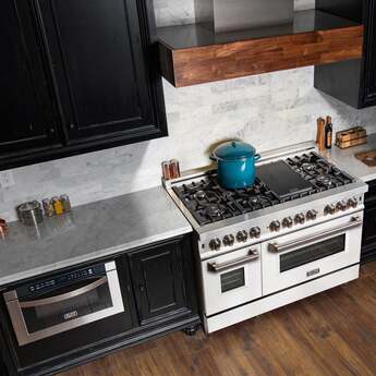 Z Line ZLINE RAWM48 48 Inch White Matte Dual Fuel Convection Double Oven Freestanding R — thumbnail 5