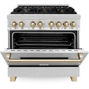 Z Line ZLINE Autograph Edition Series 36 Inch Dual Fuel Natural Gas Freestanding Range, — thumbnail 14