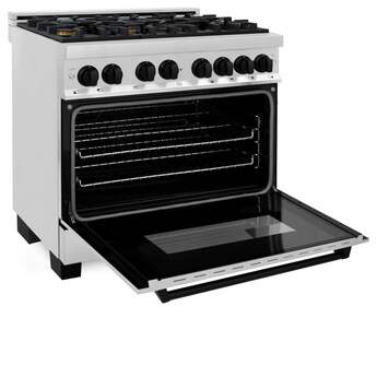 Z Line ZLINE Autograph Edition Series 36 Inch Dual Fuel Natural Gas Freestanding Range, — thumbnail 36
