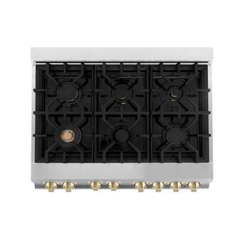 Z Line ZLINE Autograph Edition Series 36 Inch Dual Fuel Natural Gas Freestanding Range, — thumbnail 5