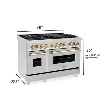 Z Line ZLINE Autograph Edition Series 48 Inch Dual Fuel Natural Gas Freestanding Range, — thumbnail 23
