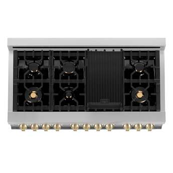 Z Line ZLINE Autograph Edition Series 48 Inch Dual Fuel Natural Gas Freestanding Range, — thumbnail 6