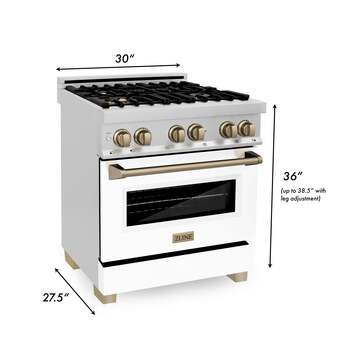 Z Line ZLINE RAZWM30MB Autograph Edition Series 30 Inch Natural Gas, Dual Fuel Freestan — thumbnail 16