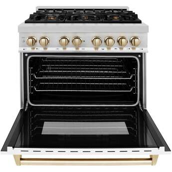 Z Line ZLINE Autograph Edition Series 36 Inch Dual Fuel Natural Gas Freestanding Range, — thumbnail 12
