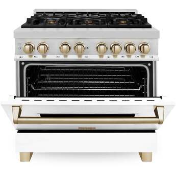 Z Line ZLINE Autograph Edition Series 36 Inch Dual Fuel Natural Gas Freestanding Range, — thumbnail 2