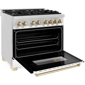 Z Line ZLINE Autograph Edition Series 36 Inch Dual Fuel Natural Gas Freestanding Range, — thumbnail 9