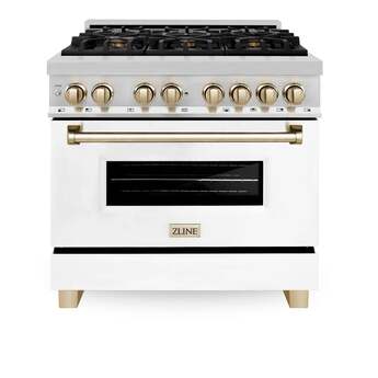 Z Line ZLINE Autograph Edition Series 36 Inch Dual Fuel Natural Gas Freestanding Range, — thumbnail 2