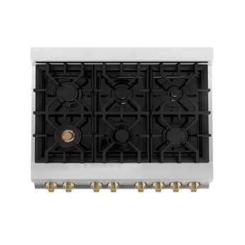 Z Line ZLINE Autograph Edition Series 36 Inch Dual Fuel Natural Gas Freestanding Range, — thumbnail 6