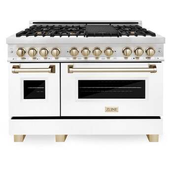 Z Line ZLINE Autograph Edition Series 48 Inch Dual Fuel Natural Gas Freestanding Range, — thumbnail 3