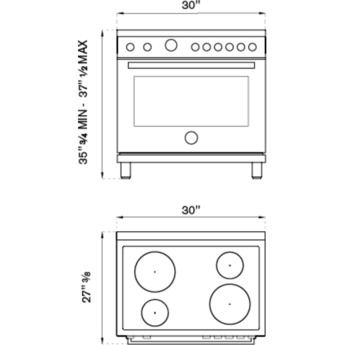 Bertazzoni Master Series 30" Stainless Steel Smoothtop Electric Range - Convection — thumbnail 6