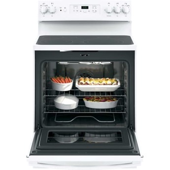 GE 30" White Electric Smoothtop Range - Convection — thumbnail 3
