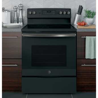 GE 30" Black Slate Electric Smoothtop Range - Convection — thumbnail 6