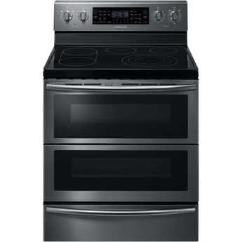 Samsung 30" Black Stainless Steel Electric Smoothtop Double Oven Range - Convection