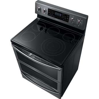 Samsung 30" Black Stainless Steel Electric Smoothtop Double Oven Range - Convection — thumbnail 11